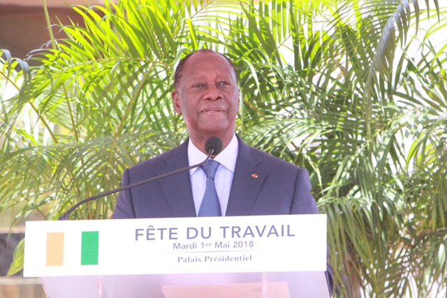 FETE DU TRAVAIL 2018 : « 130 DES 150 POINTS DE REVENDICATION DES CENTRALES SYNDICALES SATISFAITS », A DIT LE PRESIDENT DE LA REPUBLIQUE, ALASSANE OUATTARA